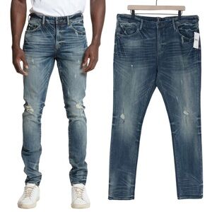 New! Prps Cayenne Pharoah Japanese Denim Indigo Distressed Skinny Jeans